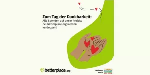 Offene Hände mit Herzen zur Spedenaktion am 21.September